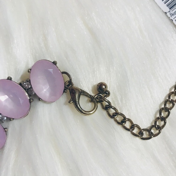 Pink Lilac Jewel Bib Necklace - Picture 3 of 4